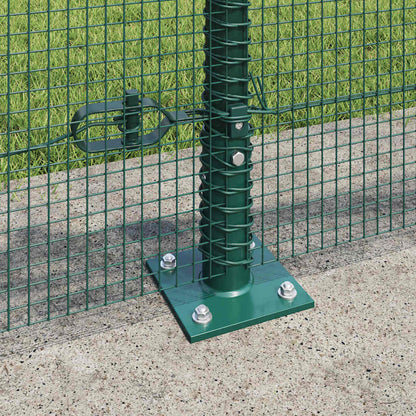 vidaXL Welded Wire Fence with Concrete Base 100 x 0.4 m Green Mesh 4