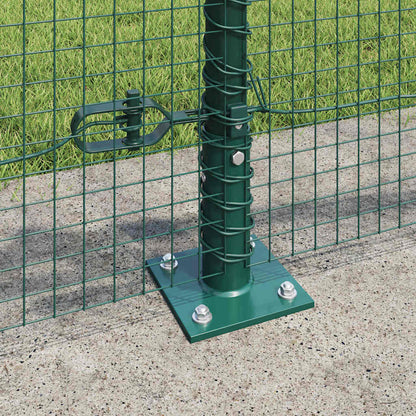 vidaXL Welded Wire Fence with Concrete Base 100 x 0.4 m Green Mesh 4