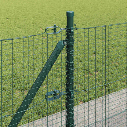 vidaXL Welded Wire Fence with Concrete Base 100 x 0.4 m Green Mesh 5