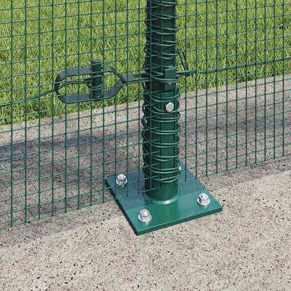 vidaXL Welded Wire Fence with Concrete Base 100 x 0.8 m Green Mesh 4
