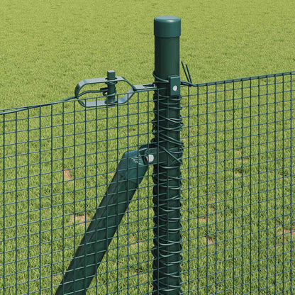 vidaXL Welded Wire Fence with Concrete Base 100 x 0.8 m Green Mesh 5