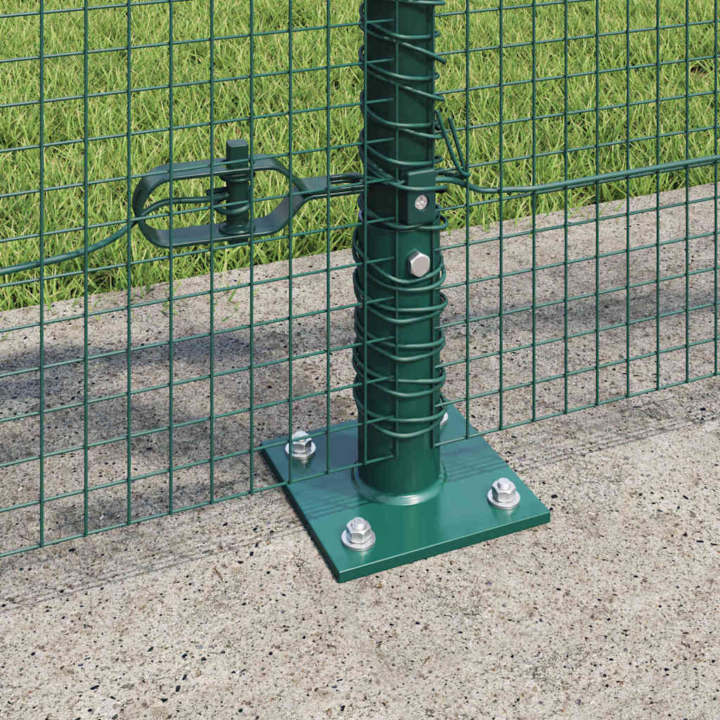 vidaXL Welded Wire Fence with Concrete Base 100 x 0.8 m Green Mesh 4