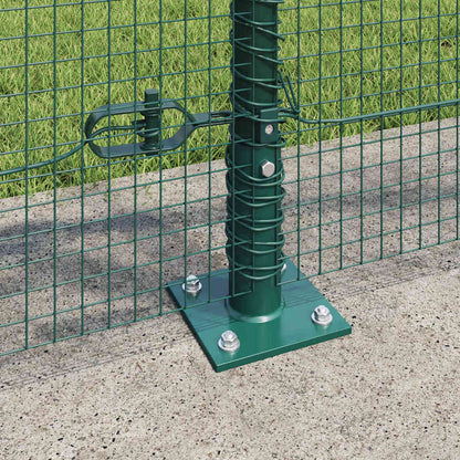 vidaXL Welded Wire Fence with Concrete Base 100 x 0.8 m Green Mesh 4