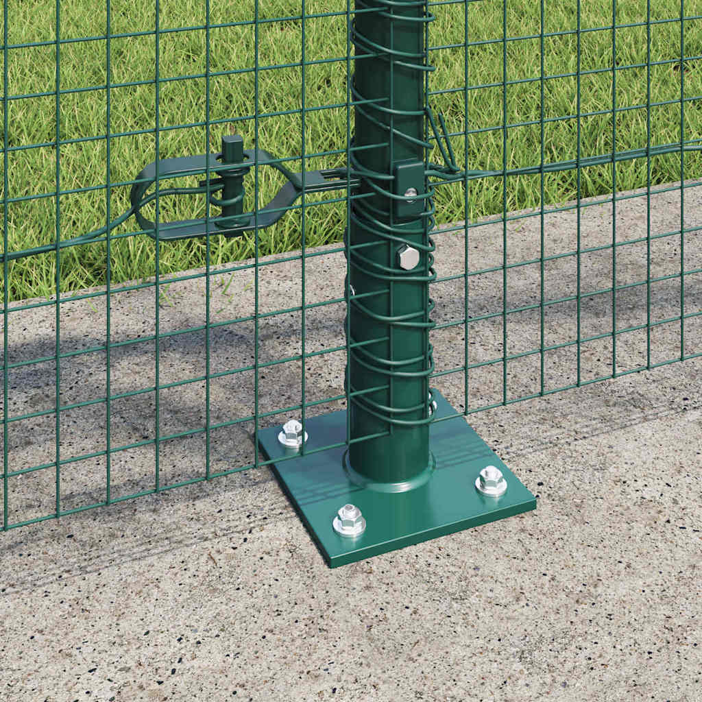 vidaXL Welded Wire Fence with Concrete Base 100 x 0.8 m Green Mesh 4