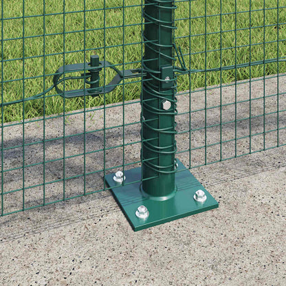 vidaXL Welded Wire Fence with Concrete Base 100 x 0.8 m Green Mesh 4