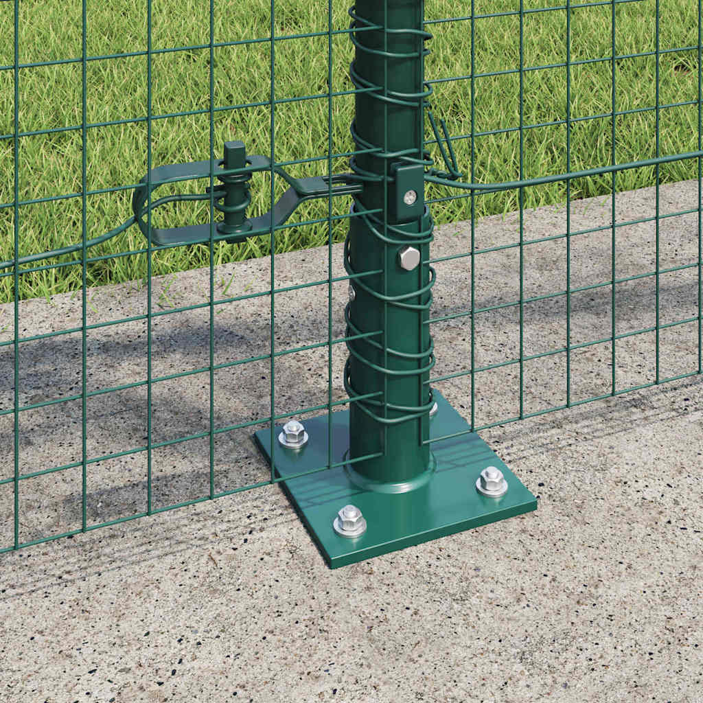 vidaXL Welded Wire Fence with Concrete Base 100 x 0.8 m Green Mesh 4