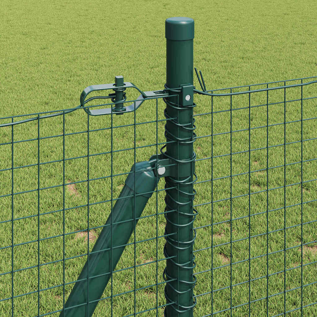 vidaXL Welded Wire Fence with Concrete Base 100 x 0.8 m Green Mesh 5