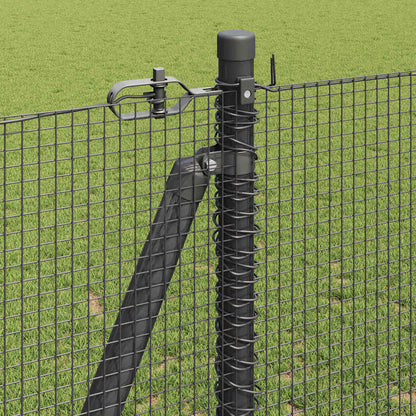 vidaXL Welded Wire Fence with Concrete Base 50 x 1.2 m Grey Mesh 5
