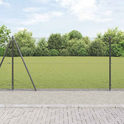 vidaXL Welded Wire Fence with Concrete Base 50 x 1.2 m Grey Mesh 1