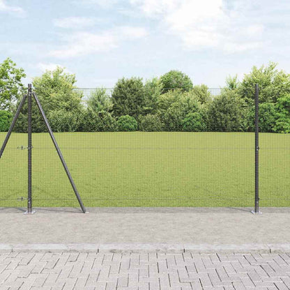 vidaXL Welded Wire Fence with Concrete Base 50 x 1.2 m Grey Mesh 1