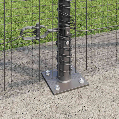 vidaXL Welded Wire Fence with Concrete Base 50 x 1.4 m Grey Mesh 4