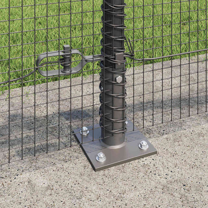 vidaXL Welded Wire Fence with Concrete Base 100 x 0.4 m Grey Mesh 4