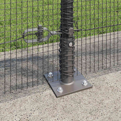 vidaXL Welded Wire Fence with Concrete Base 100 x 0.8 m Grey Mesh 4