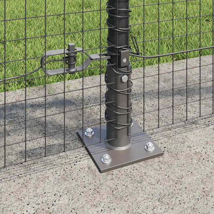 vidaXL Welded Wire Fence with Concrete Base 100 x 0.8 m Grey Mesh 4