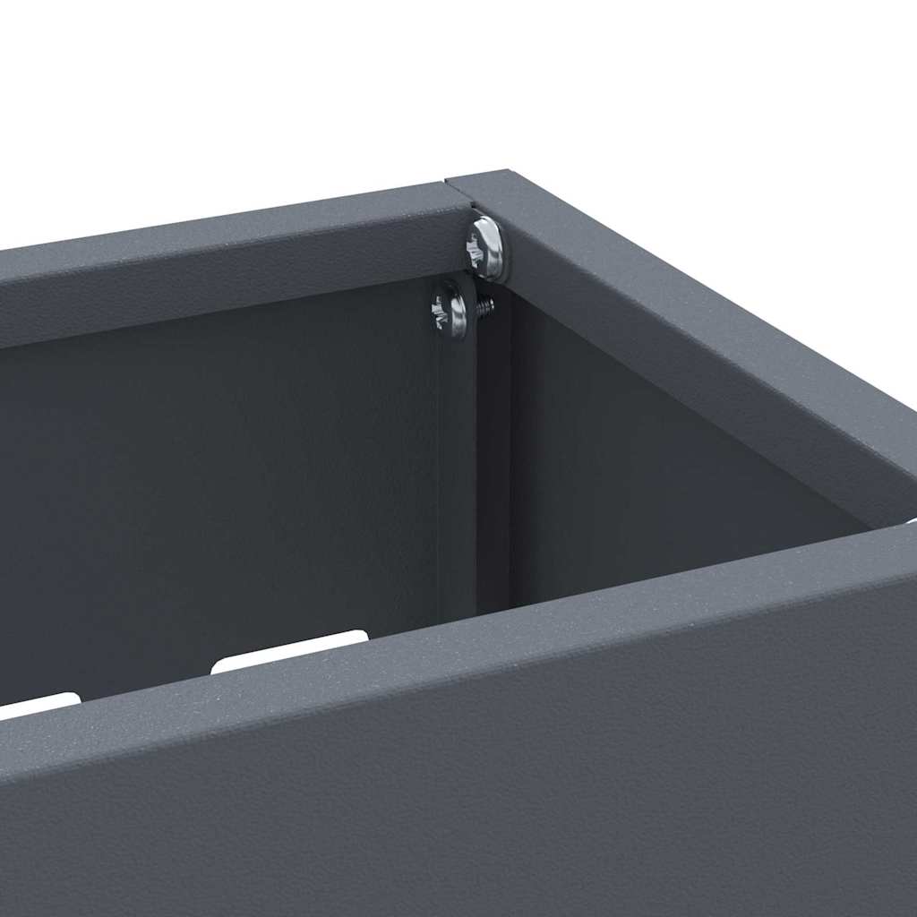 Rain Umbrella Stand 28 x 12 x 41 cm Steel Cross Pattern Anthracite