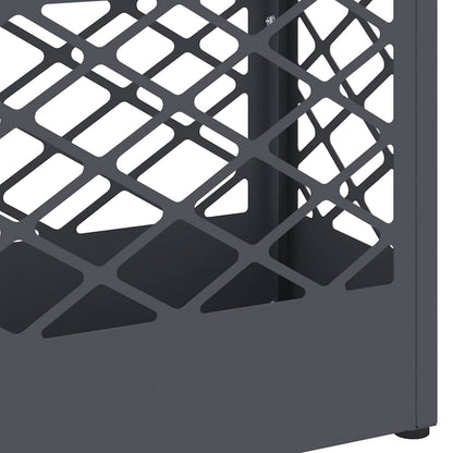 Rain Umbrella Stand 28 x 12 x 41 cm Steel Cross Pattern Anthracite
