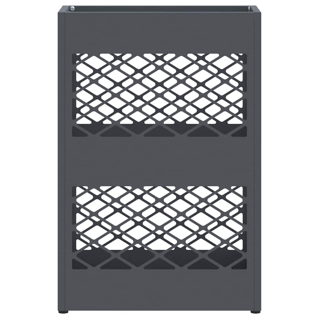 Rain Umbrella Stand 28 x 12 x 41 cm Steel Cross Pattern Anthracite