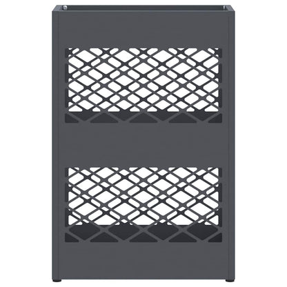 Rain Umbrella Stand 28 x 12 x 41 cm Steel Cross Pattern Anthracite