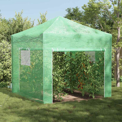 vidaXL Greenhouse with Pop-up Frame Green Iron