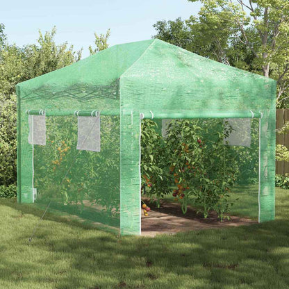 vidaXL Greenhouse with Pop-up Frame Green Iron