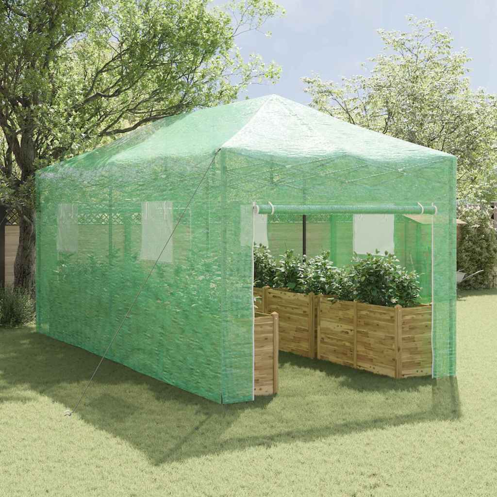 vidaXL Greenhouse with Pop-up Frame Green 290 x 580 x 315 cm Iron 3