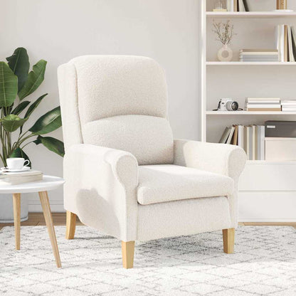 vidaXL Armchair Cream Soft Sherpa Fabric 3