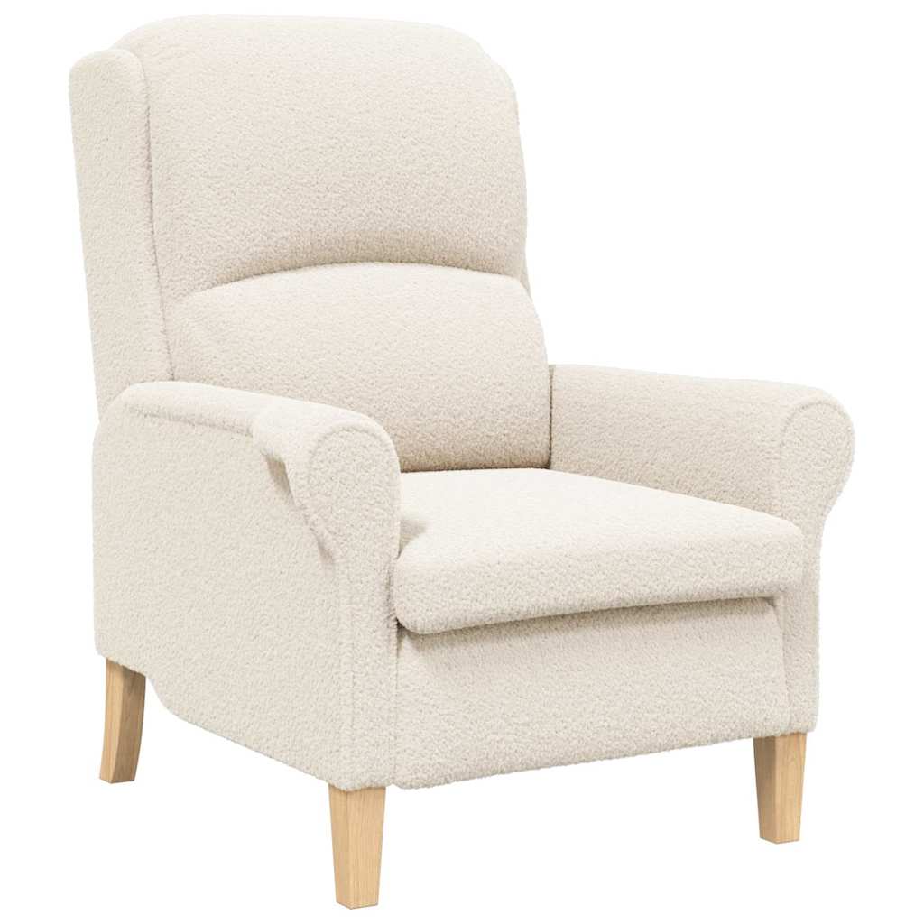 vidaXL Armchair Cream Soft Sherpa Fabric 2
