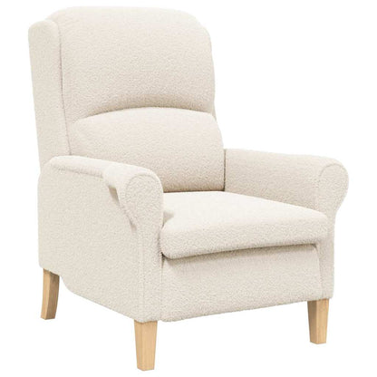 vidaXL Armchair Cream Soft Sherpa Fabric 2