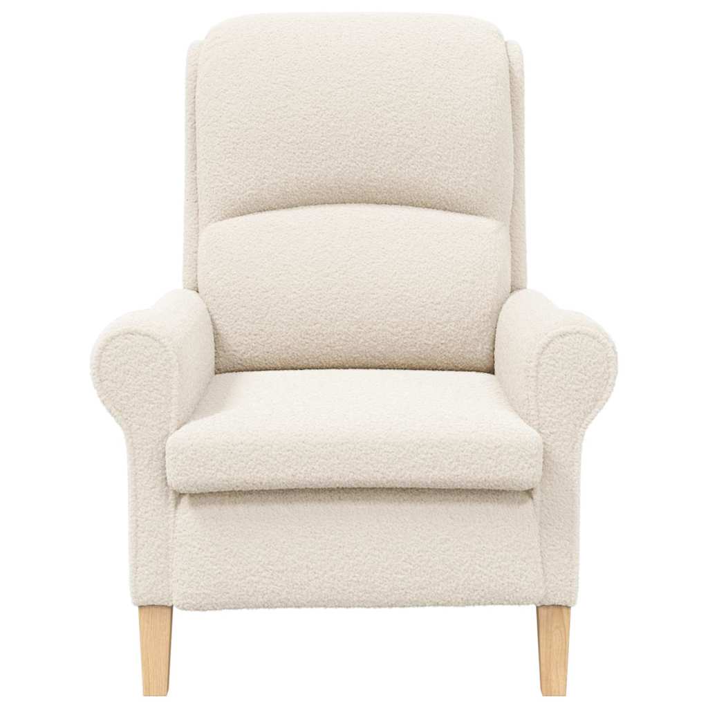 vidaXL Armchair Cream Soft Sherpa Fabric 4