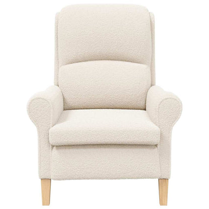 vidaXL Armchair Cream Soft Sherpa Fabric 4