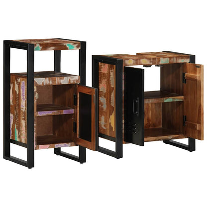 vidaXL Bathroom Furniture Set 2 pcs Multicolour and Black 3