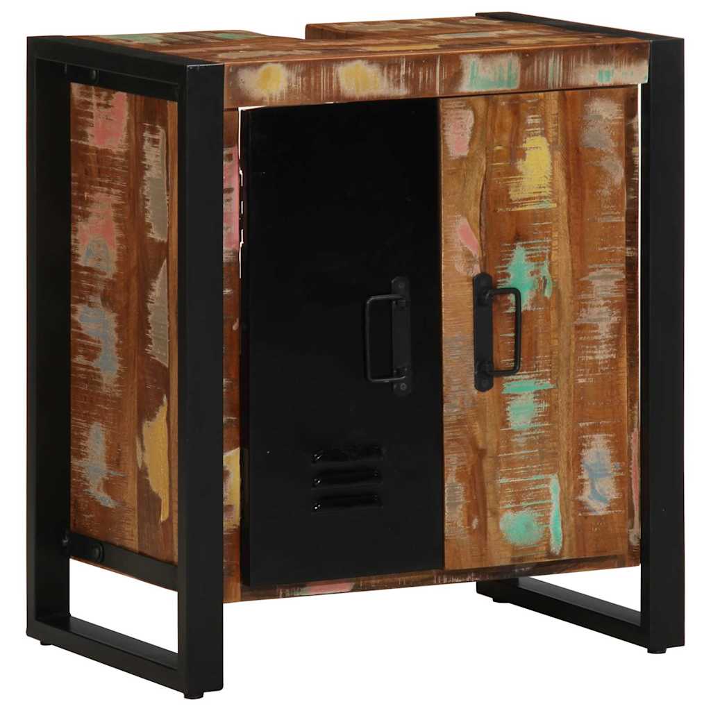 vidaXL Bathroom Furniture Set 2 pcs Multicolour and Black 4