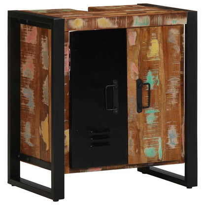 vidaXL Bathroom Furniture Set 2 pcs Multicolour and Black 4