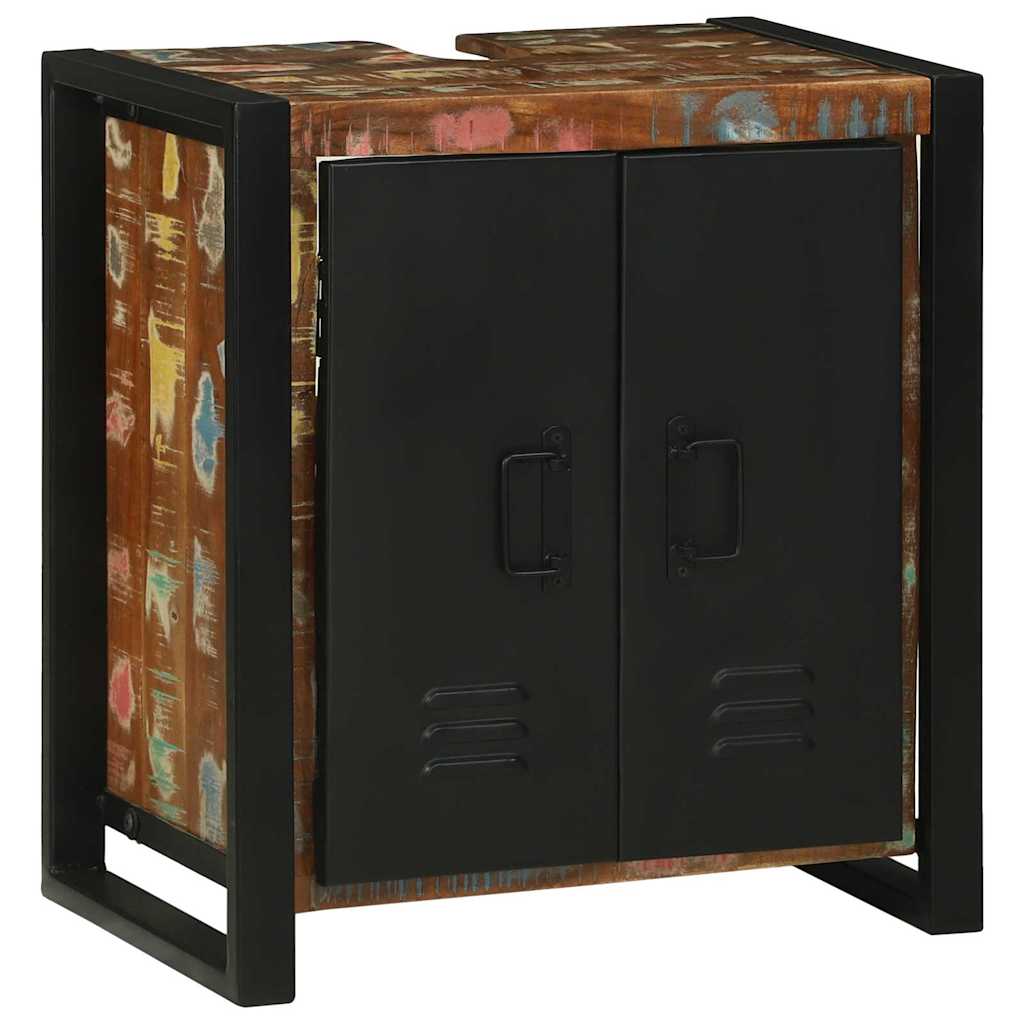 vidaXL Bathroom Furniture Set 2 pcs Multicolour and Black 5