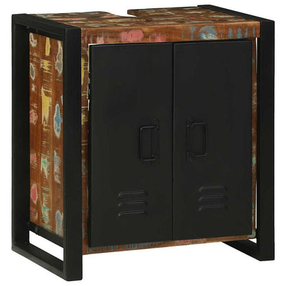 vidaXL Bathroom Furniture Set 2 pcs Multicolour and Black 5