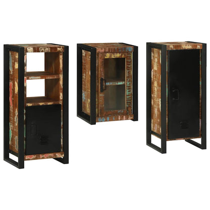 vidaXL Bathroom Furniture Set 3 pcs Multicolour Solid Reclaimed Wood 1