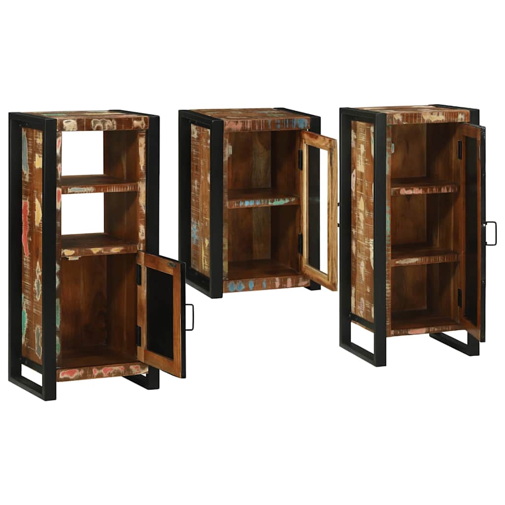 vidaXL Bathroom Furniture Set 3 pcs Multicolour Solid Reclaimed Wood 4