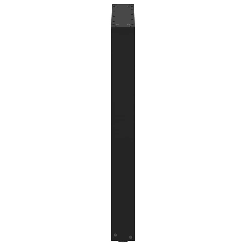 Dining Table Legs U-Shaped Steel 3 pcs Black 70 x (72-73) cm