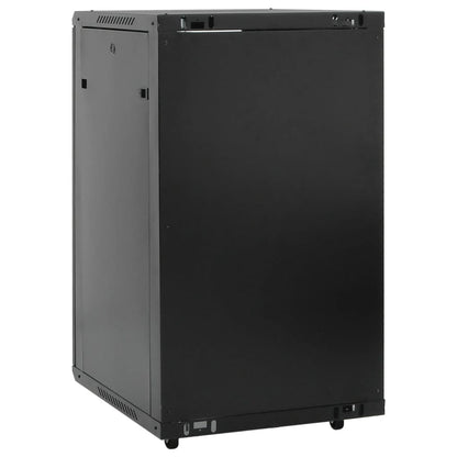 vidaXL 18U Network Cabinet 19" IP20 Black 60x60x100 cm 5