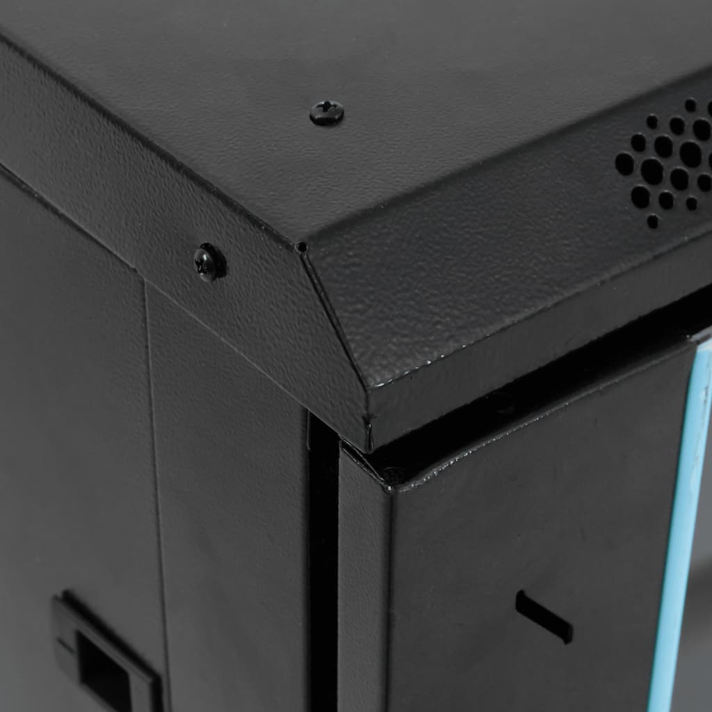vidaXL 18U Network Cabinet 19" IP20 Black 60x60x100 cm 6