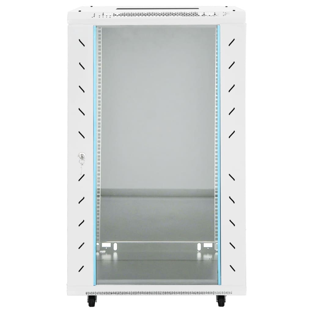 vidaXL 18U Network Cabinet 19" IP20 Grey 60x60x100 cm 3