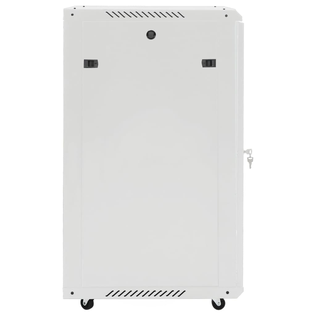 vidaXL 18U Network Cabinet 19" IP20 Grey 60x60x100 cm 4