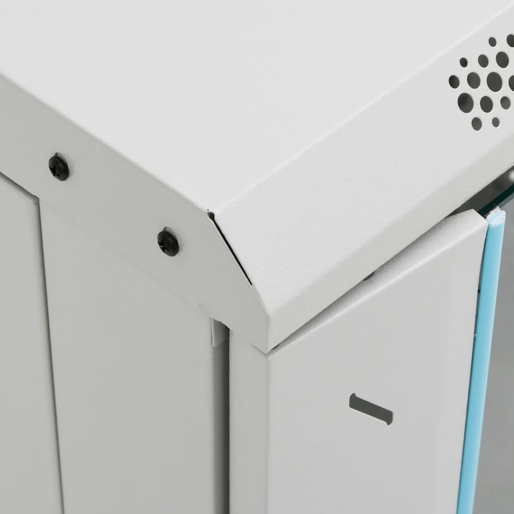 vidaXL 18U Network Cabinet 19" IP20 Grey 60x60x100 cm 6