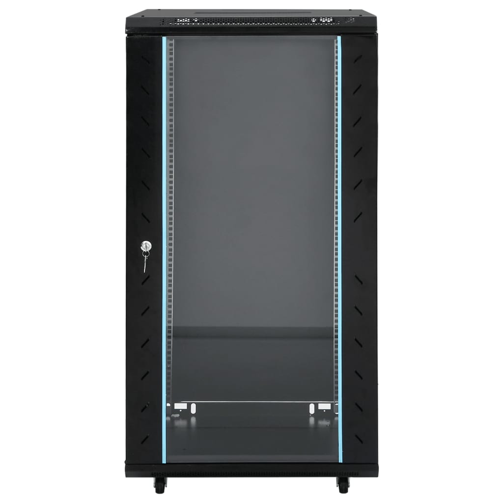 vidaXL 22U Network Cabinet 19" IP20 Black 60x60x120 cm 3