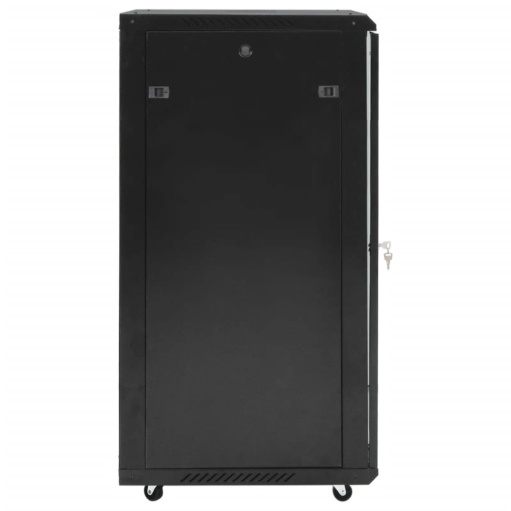 vidaXL 22U Network Cabinet 19" IP20 Black 60x60x120 cm 4
