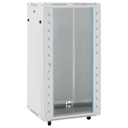 vidaXL 22U Network Cabinet 19" IP20 Grey 60x60x120 cm 1