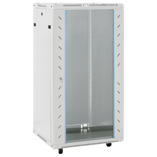 vidaXL 22U Network Cabinet 19" IP20 Grey 60x60x120 cm 1