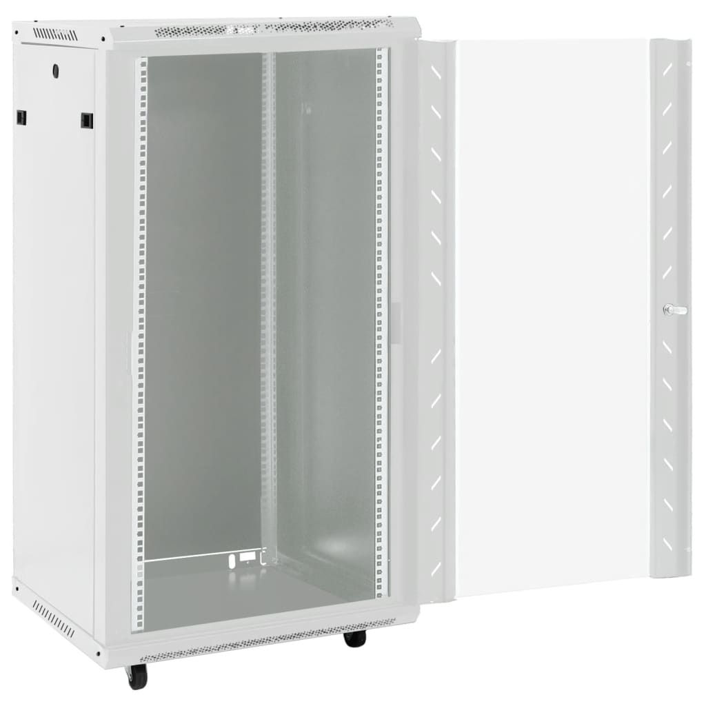 vidaXL 22U Network Cabinet 19" IP20 Grey 60x60x120 cm 2