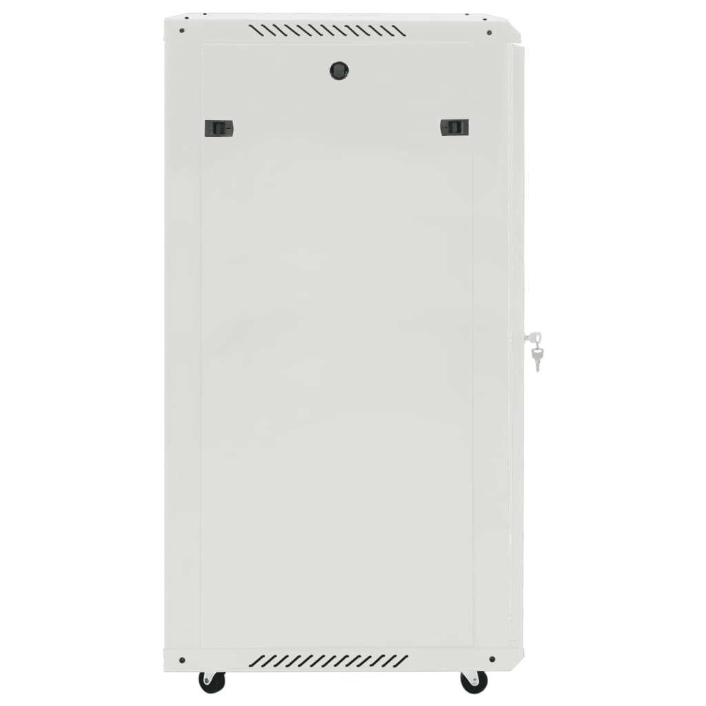 vidaXL 22U Network Cabinet 19" IP20 Grey 60x60x120 cm 4
