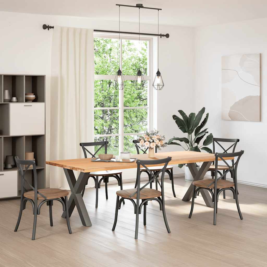 Coffee Table Legs X-Shaped 70x(30-31) Steel 2 pcs Anthracite 80 x (72-73) cm (80 mm)